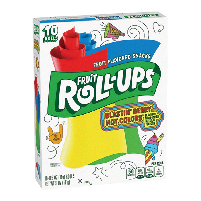 Betty Crocker Fruit Roll-ups Blastin' Berry Hot Colors 5oz (141g)