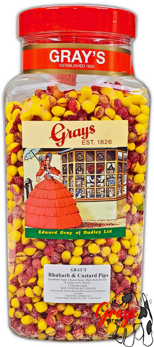 Grays Rhubarb & Custard Pips (100g)